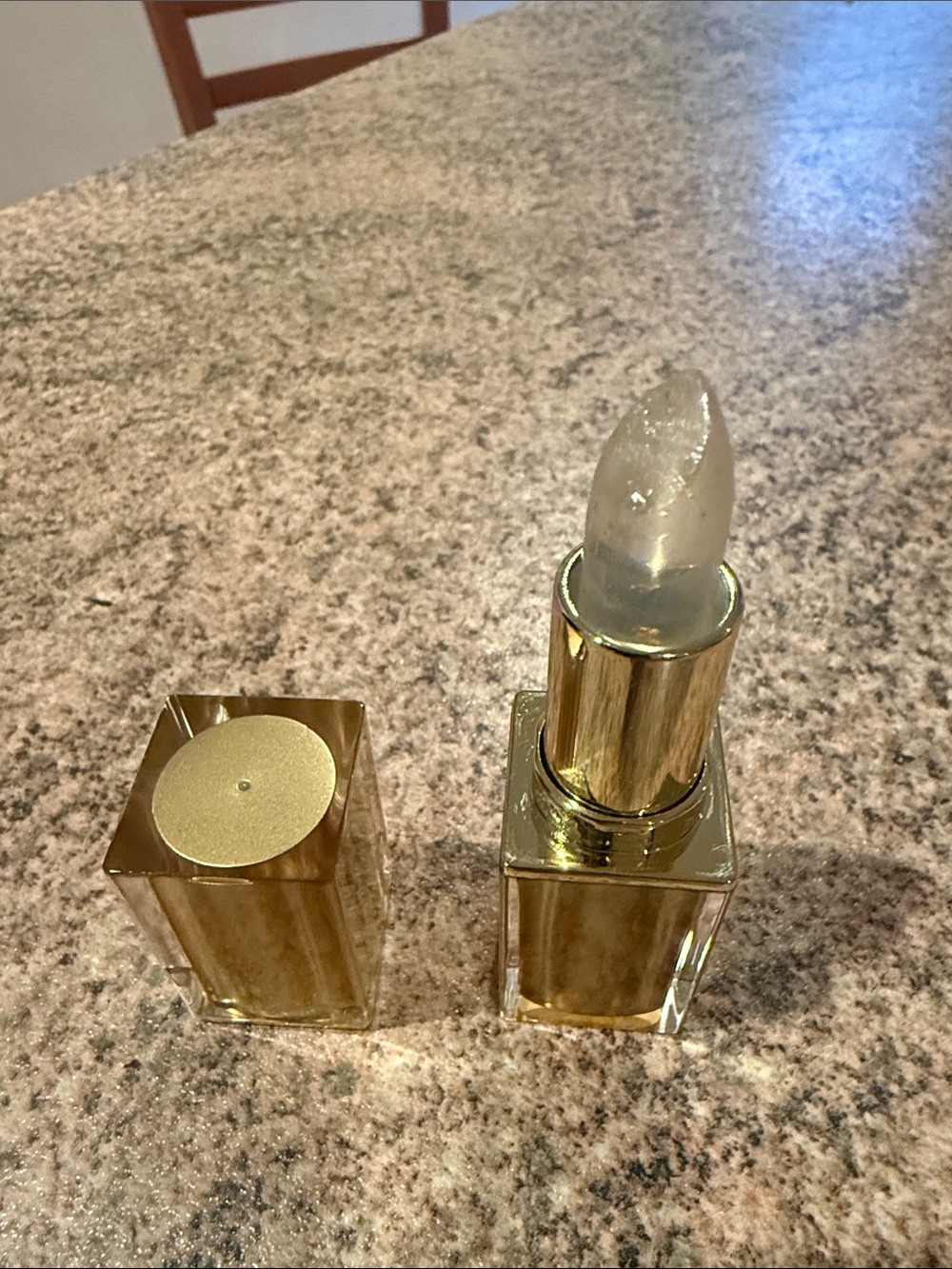 Clear Jelly Lipstick in Gold Case